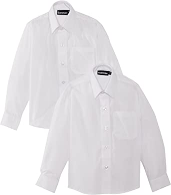 Boys White Twin Pack ShirtsThe Schoolwear Centre